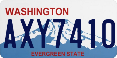WA license plate AXY7410