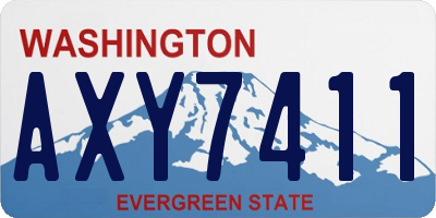 WA license plate AXY7411