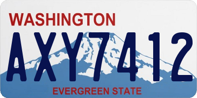 WA license plate AXY7412