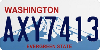 WA license plate AXY7413