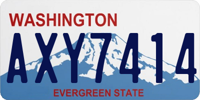 WA license plate AXY7414
