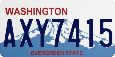 WA license plate AXY7415