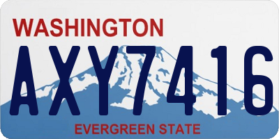WA license plate AXY7416