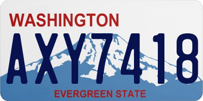 WA license plate AXY7418