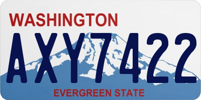 WA license plate AXY7422