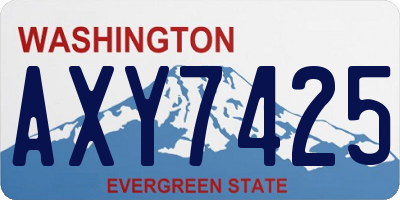 WA license plate AXY7425