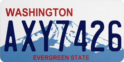 WA license plate AXY7426