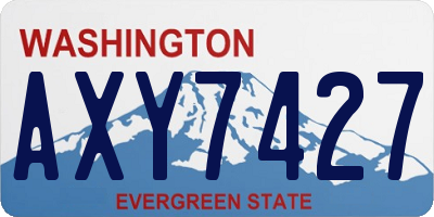 WA license plate AXY7427