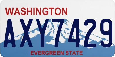 WA license plate AXY7429