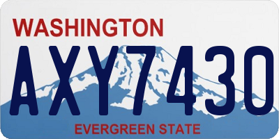 WA license plate AXY7430
