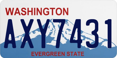 WA license plate AXY7431