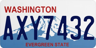 WA license plate AXY7432