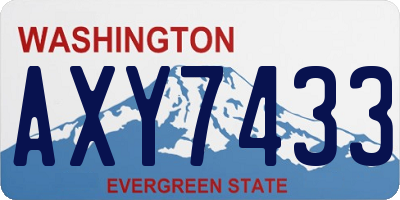 WA license plate AXY7433