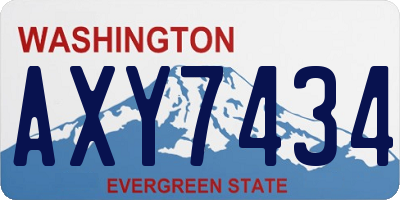 WA license plate AXY7434