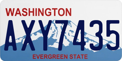 WA license plate AXY7435