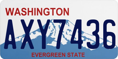 WA license plate AXY7436