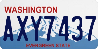 WA license plate AXY7437