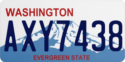 WA license plate AXY7438