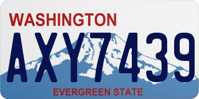 WA license plate AXY7439