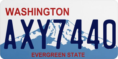 WA license plate AXY7440
