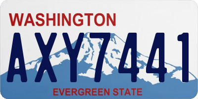 WA license plate AXY7441