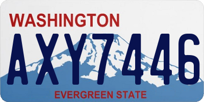 WA license plate AXY7446