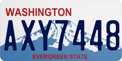 WA license plate AXY7448