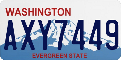 WA license plate AXY7449