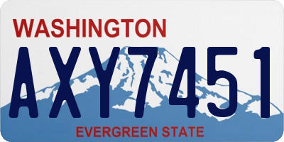 WA license plate AXY7451