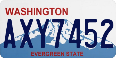 WA license plate AXY7452