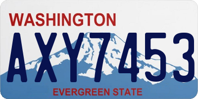 WA license plate AXY7453