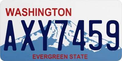 WA license plate AXY7459