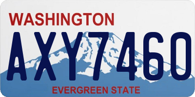 WA license plate AXY7460