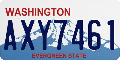WA license plate AXY7461