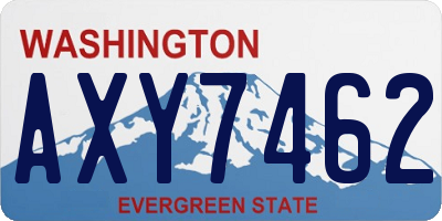 WA license plate AXY7462