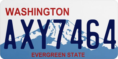 WA license plate AXY7464