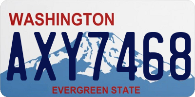 WA license plate AXY7468