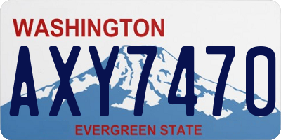 WA license plate AXY7470