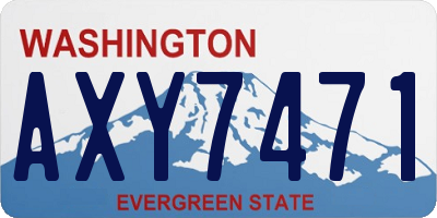 WA license plate AXY7471