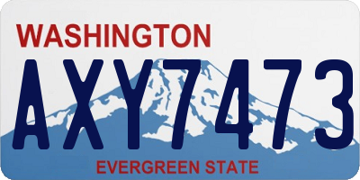 WA license plate AXY7473
