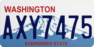 WA license plate AXY7475