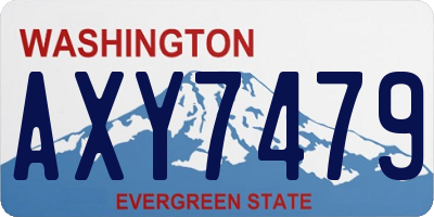 WA license plate AXY7479
