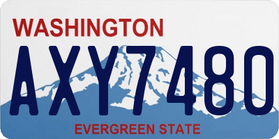 WA license plate AXY7480