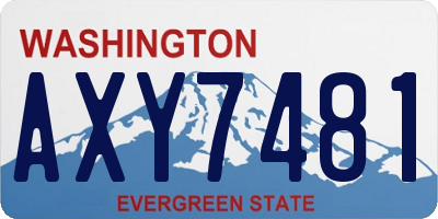 WA license plate AXY7481