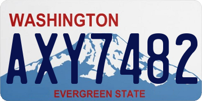 WA license plate AXY7482