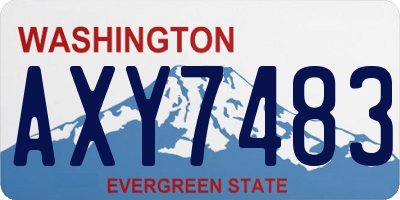 WA license plate AXY7483