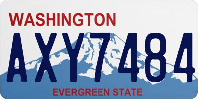 WA license plate AXY7484
