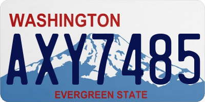 WA license plate AXY7485