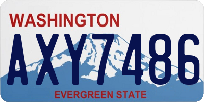 WA license plate AXY7486