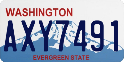 WA license plate AXY7491